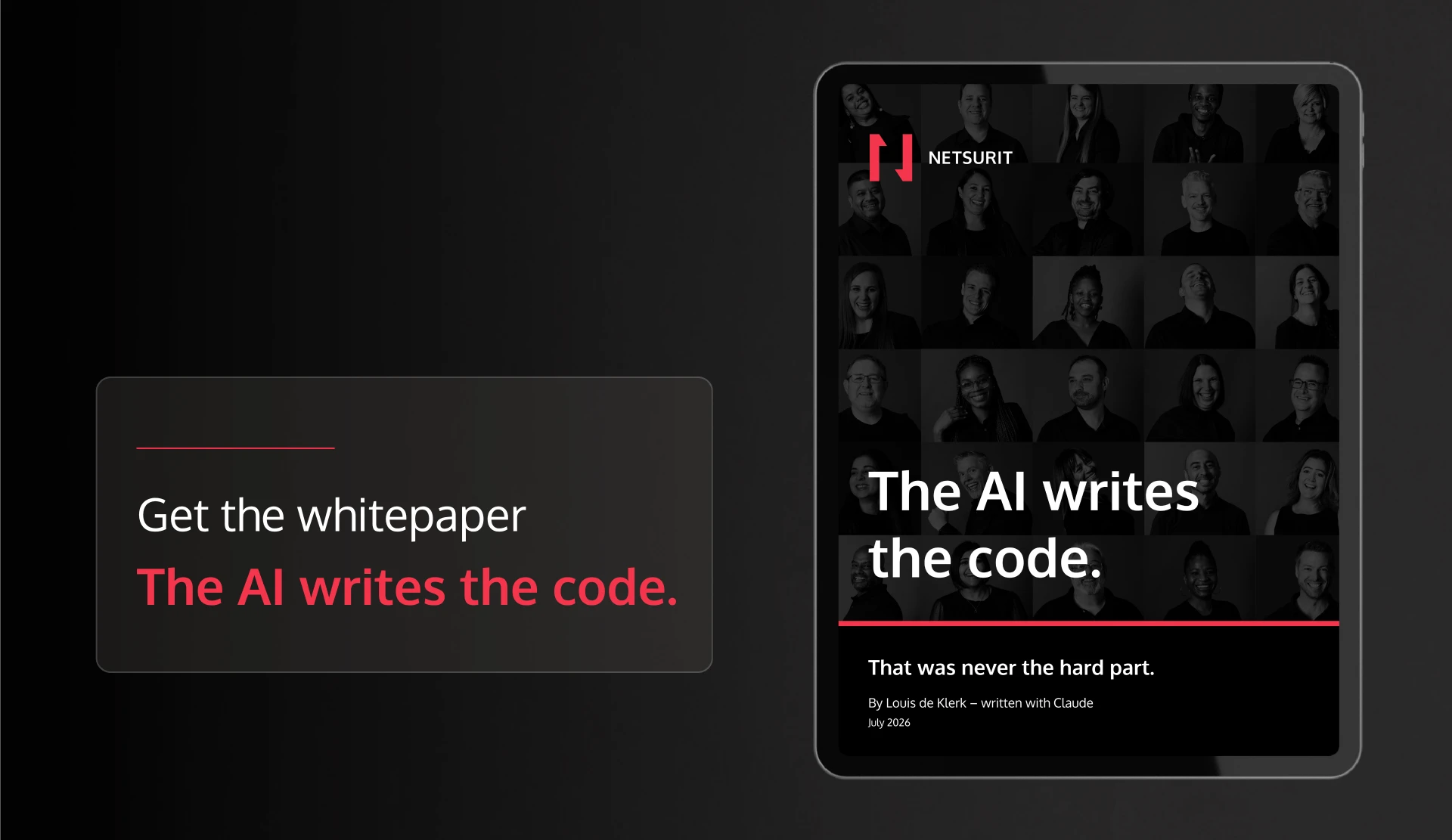 The AI writes the code whitepaper cover